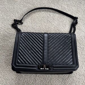 Rebecca Minkoff Black Chevron Shoulder Bag
